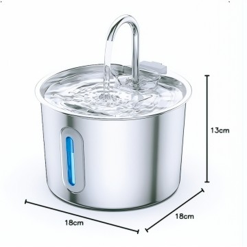 Rubeku Pet Water Fountain Stainless Steel 2.2L